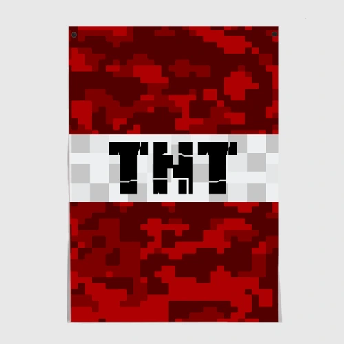 Постер Minecraft TNT Майнкрафт ТНТ