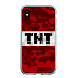 Чехол для iPhone XS Max матовый Minecraft TNT Майнкрафт ТНТ