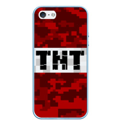 Чехол для iPhone 5/5S матовый Minecraft TNT Майнкрафт ТНТ