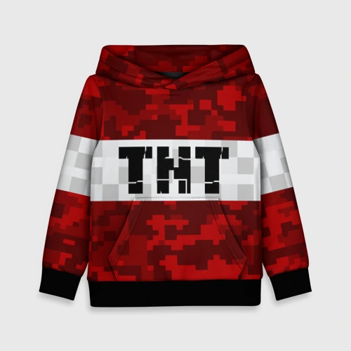 Детская толстовка 3D Minecraft TNT Майнкрафт ТНТ