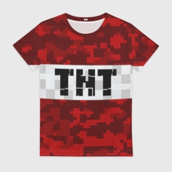 Женская футболка 3D Minecraft TNT Майнкрафт ТНТ
