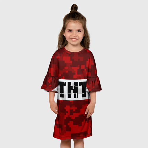 Детское платье 3D Minecraft TNT Майнкрафт ТНТ, цвет 3D печать - фото 4