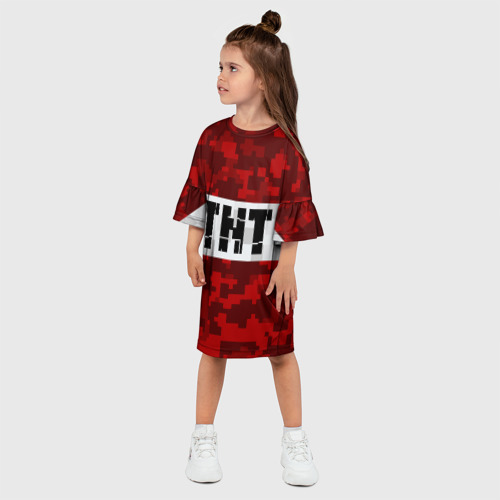 Детское платье 3D Minecraft TNT Майнкрафт ТНТ, цвет 3D печать - фото 3
