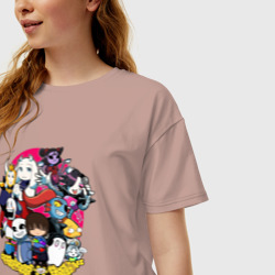 Женская футболка хлопок Oversize Undertale - фото 2