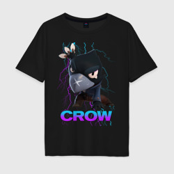 Мужская футболка хлопок Oversize Brawl Stars crow