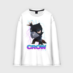 Женский лонгслив oversize хлопок Brawl Stars crow