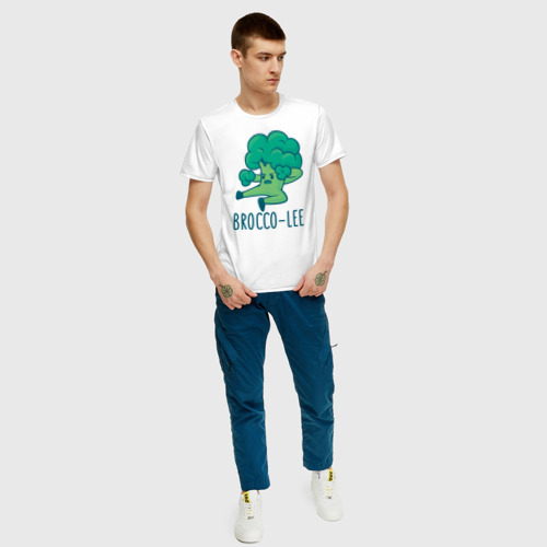 Мужская футболка хлопок Brocco Lee, цвет белый - фото 5