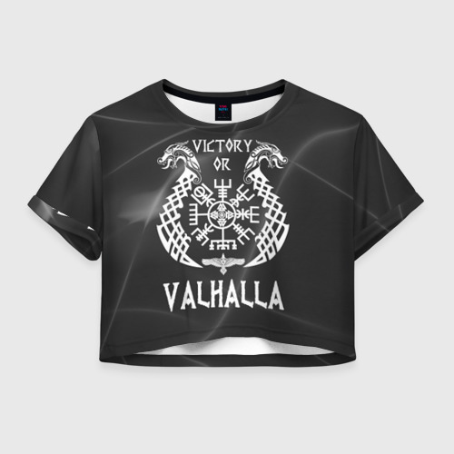 Женская футболка Crop-top 3D Valhalla, цвет 3D печать