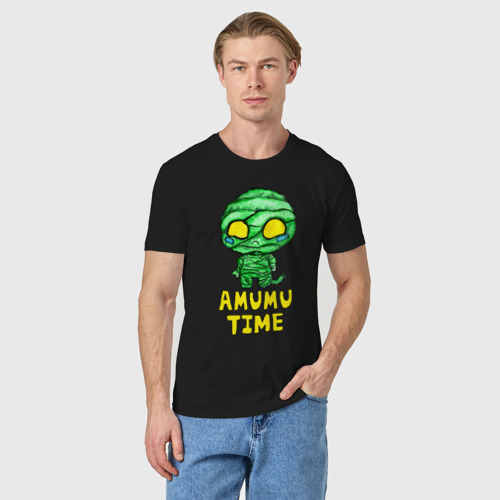 Мужская футболка хлопок Амуму, цвет черный - фото 3