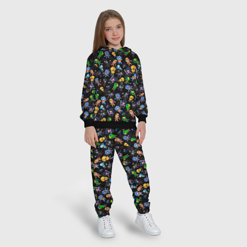 Детский костюм с толстовкой 3D Brawl stars pattern players, цвет черный - фото 5