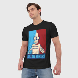 Мужская футболка 3D Бендер мем Футурама - фото 2