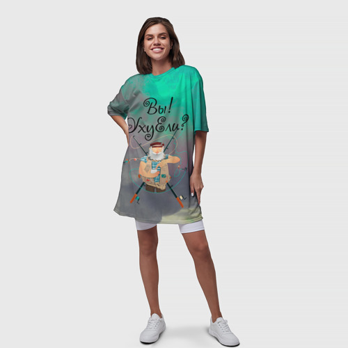 Платье-футболка 3D Рыбак, цвет 3D печать - фото 5