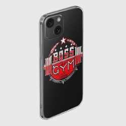Чехол для iPhone 15 силиконовый с защитой камеры Boss of gym art - фото 2