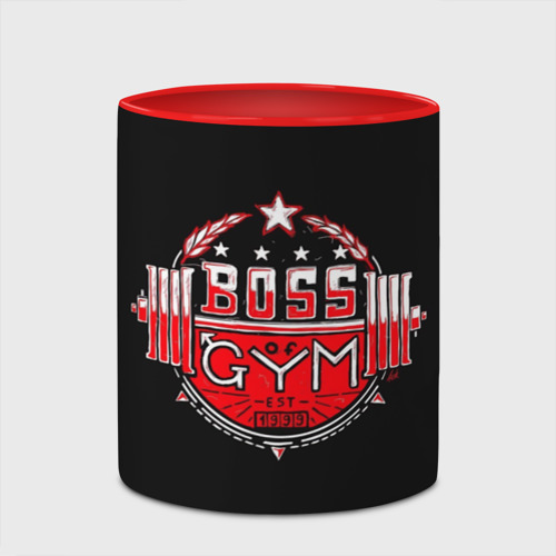 Кружка с полной запечаткой Boss of gym art, цвет белый + красный - фото 4