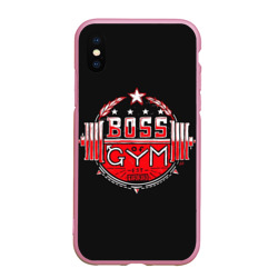 Чехол для iPhone XS Max матовый Boss of gym art