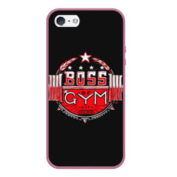 Чехол для iPhone 5/5S матовый Boss of gym art