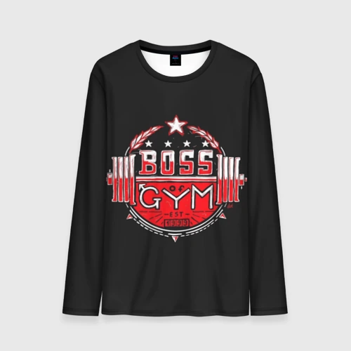 Мужской лонгслив 3D Boss of gym art