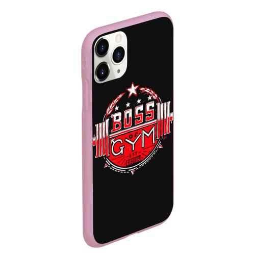 Чехол для iPhone 11 Pro Max матовый Boss of gym art, цвет розовый - фото 3