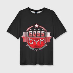 Женская футболка oversize 3D Boss of gym art