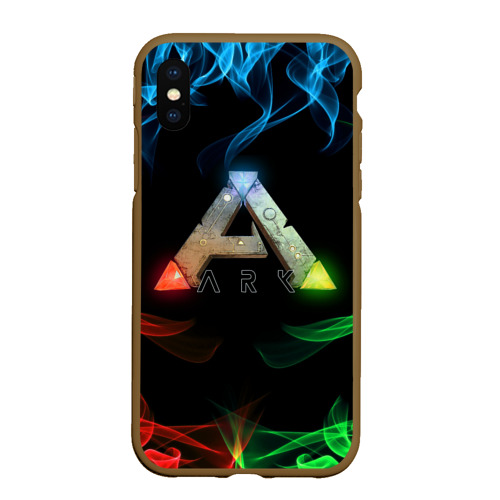 Чехол для iPhone XS Max матовый Ark Survival Арк сурвивал, цвет коричневый