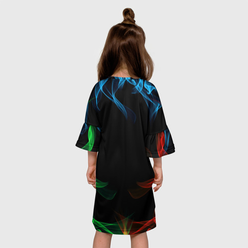 Детское платье 3D с принтом Ark Survival | АРК СУРВИВАЛ (Z), вид сзади #2