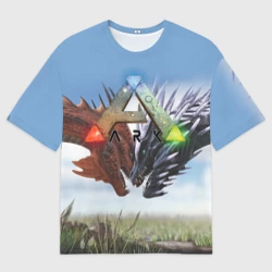 Женская футболка oversize 3D Ark Survival Evolved