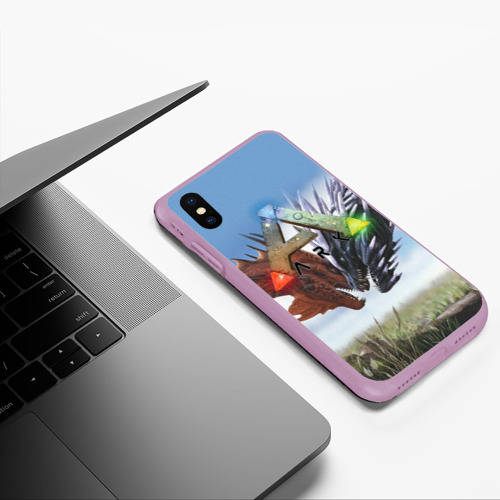 Чехол для iPhone XS Max матовый Ark Survival Evolved, цвет сиреневый - фото 5