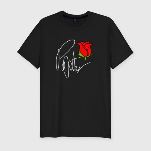Мужская футболка хлопок Slim PAYTON MOORMEIER - ТИКТОК | РОЗЫ, цвет черный