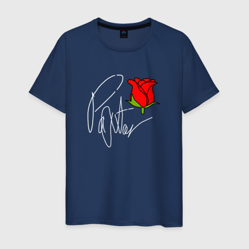Мужская футболка хлопок PAYTON MOORMEIER - ТИКТОК | РОЗЫ, цвет темно-синий