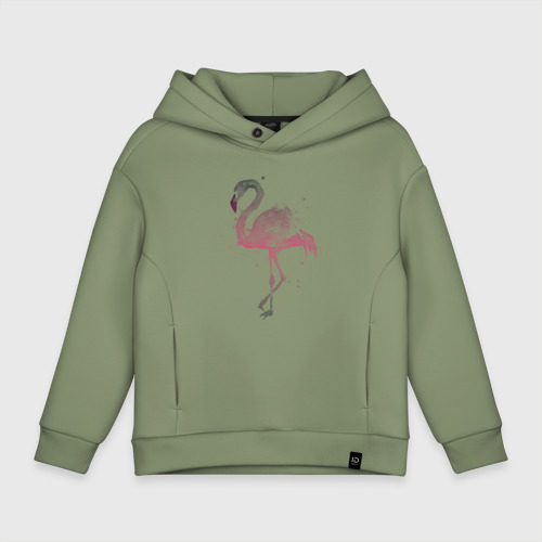 Детское худи Oversize хлопок Flamingo, цвет авокадо