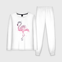 Женская пижама с лонгсливом хлопок Flamingo