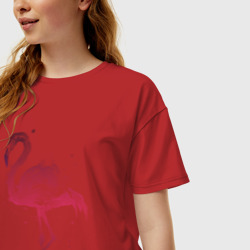 Женская футболка хлопок Oversize Flamingo - фото 2