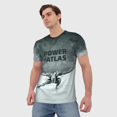 Мужская футболка 3D Power of the Atlas, цвет 3D печать - фото 3