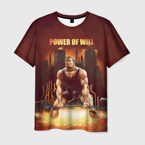 Мужская футболка 3D Power of will, цвет 3D печать