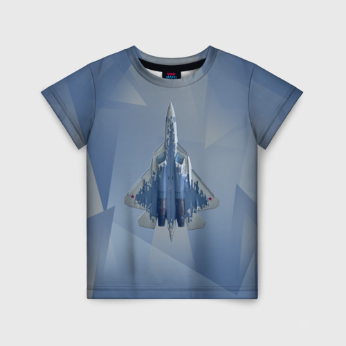 Детская футболка 3D Су-57, цвет 3D печать