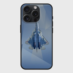 Чехол силиконовый для Apple iPhone 15 Pro матовый Су-57