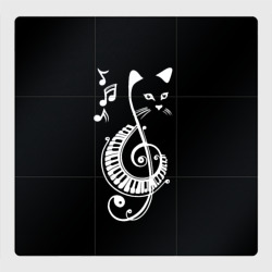 Магнитный плакат 3Х3 Музыкальный кот