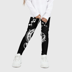 Детские леггинсы 3D Музыкальный кот - фото 2