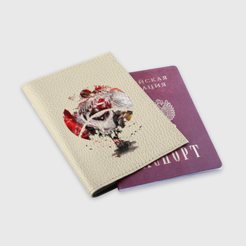 Обложка для паспорта матовая кожа Tokyo Ghoul, цвет черный - фото 3