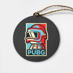 Деревянная игрушка круг PUBG