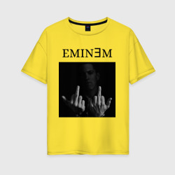 Женская футболка хлопок Oversize Eminem f**k