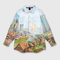 Женская рубашка oversize 3D ГЕРОИ меча и магии