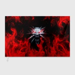 Флаг 3D Ведьмак the Witcher Геральт волк wolf