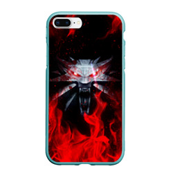 Чехол для iPhone 7Plus/8 Plus матовый Ведьмак the Witcher Геральт волк wolf