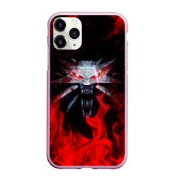 Чехол для iPhone 11 Pro Max матовый Ведьмак the Witcher Геральт волк wolf