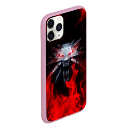 Чехол для iPhone 11 Pro Max матовый Ведьмак the Witcher Геральт волк wolf - фото 2