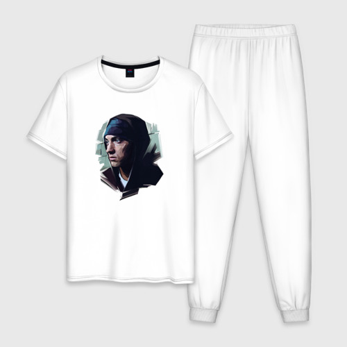 Мужская пижама хлопок Eminem Эминем, цвет белый