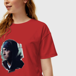 Женская футболка хлопок Oversize Eminem Эминем - фото 2