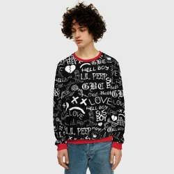 Мужской свитшот 3D LIL Peep logobombing Лил Пип - фото 2