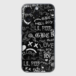 Чехол для iPhone 16 Pro силиконовый с защитой камеры LIL Peep logobombing Лил Пип